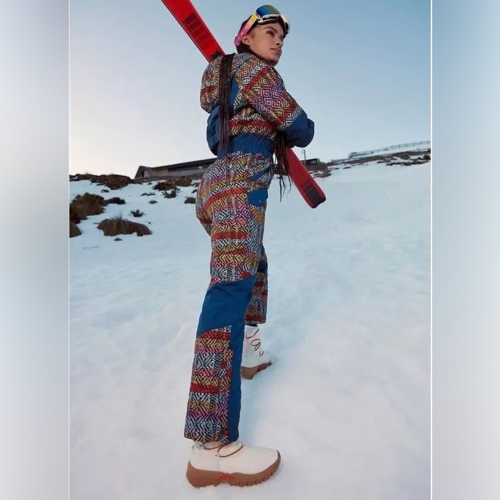 $598! Free People Movement All Prepped Jacquard Ski Suit Confetti Combo Small - Picture 2 of 5